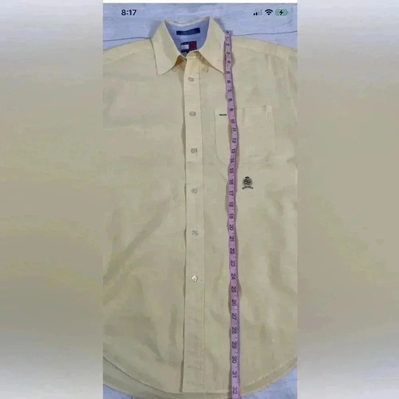 Vintage Tommy Hilfiger Men’s Yellow Long Sleeve Button Down Shirt S relaxed fit - Picture 9 of 15